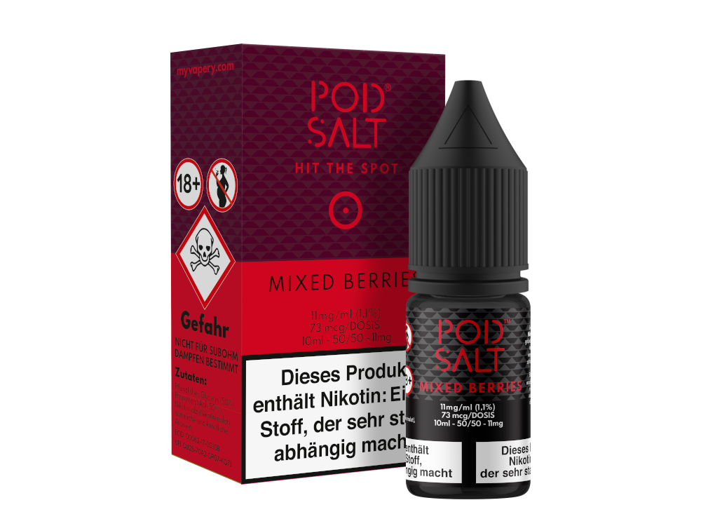 Pod Salt - Mixed Berries - Nikotinsalz Liquid - 11 mg/ml