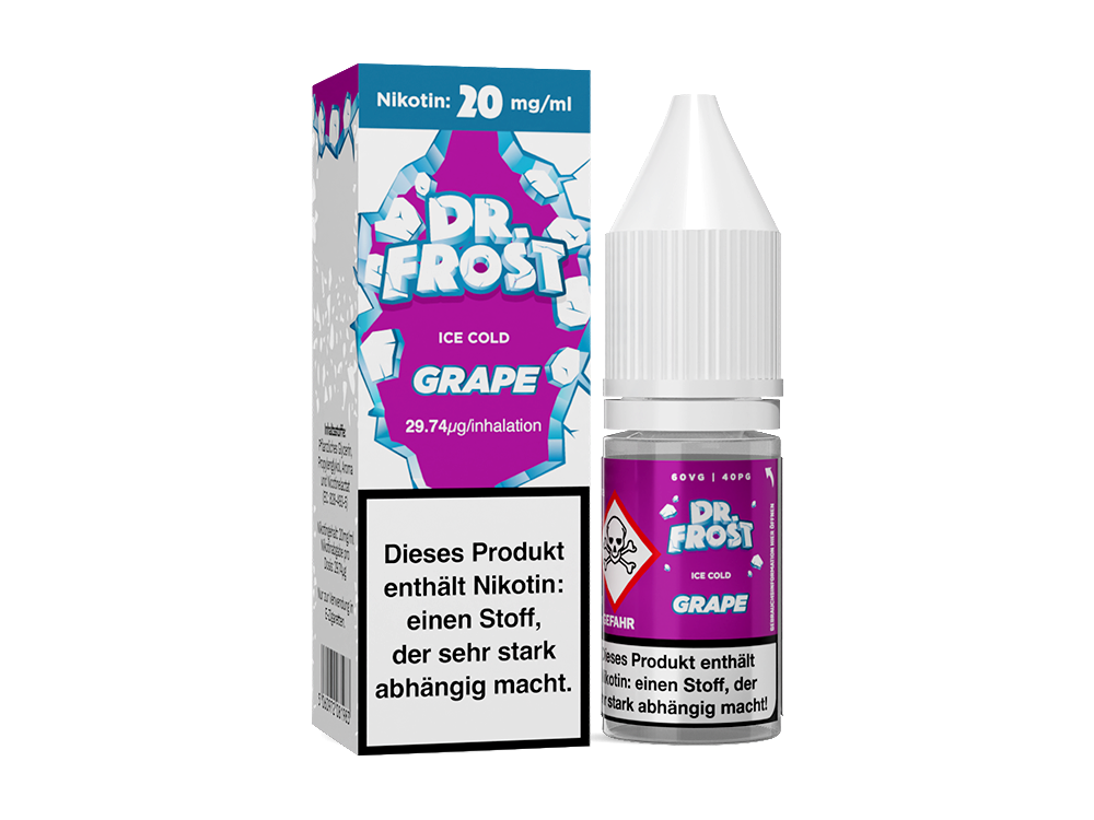 Dr. Frost - Ice Cold - Nikotinsalz Liquid - Grape - 20 mg/ml