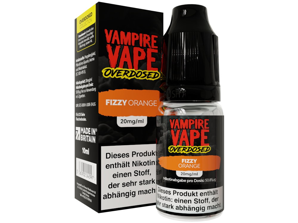 Vampire Vape - Overdosed - Nikotinsalz Liquid - Fizzy Orange - 20 mg/ml