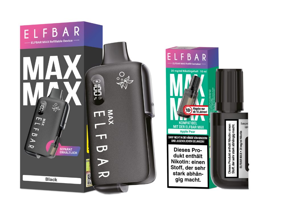 Elfbar Max Set inkl. Liquid Pod - black - Apple Pear