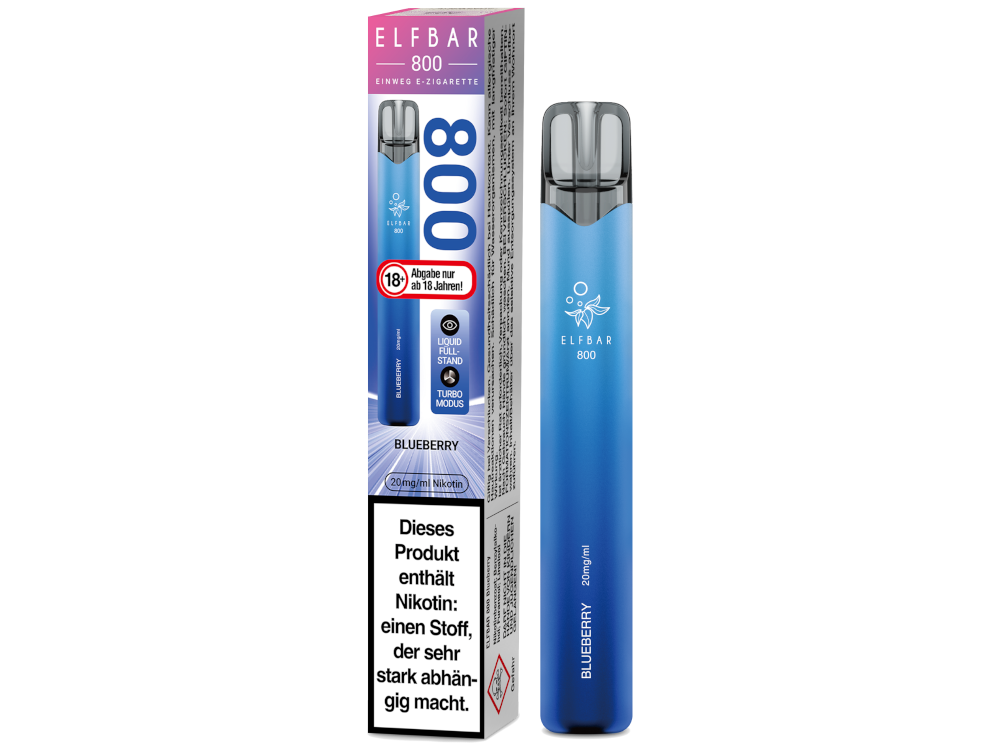 Elfbar 800 Einweg E-Zigarette - Prefilled - Blueberry - 20 mg/ml