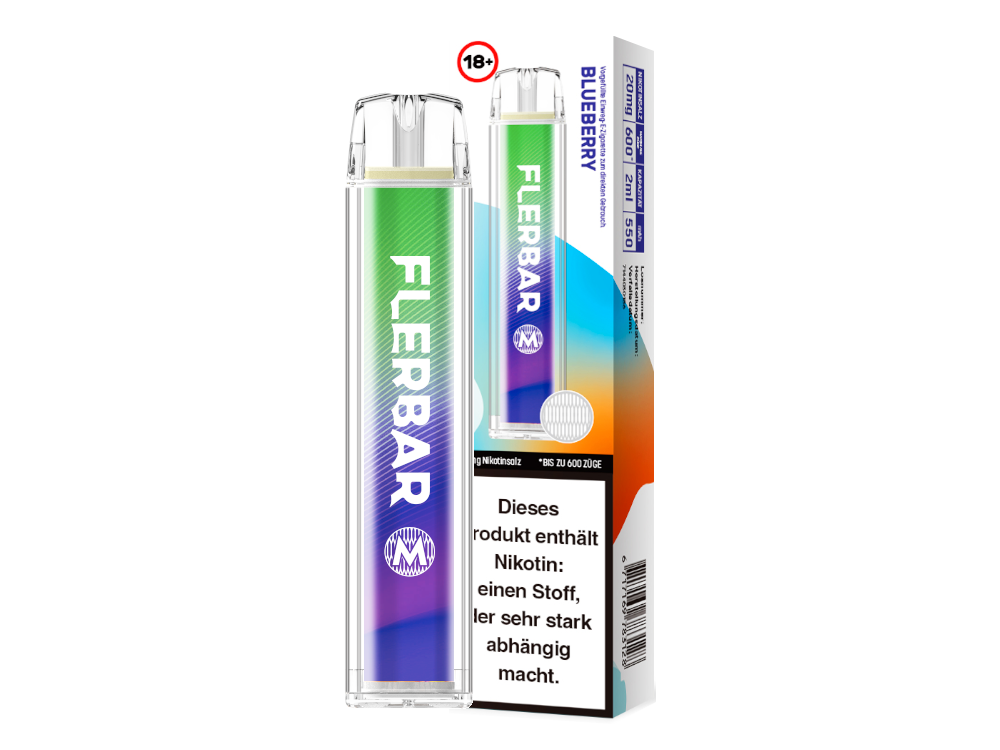 Flerbar - M Einweg E-Zigarette - Prefilled - Blueberry - 20 mg/ml