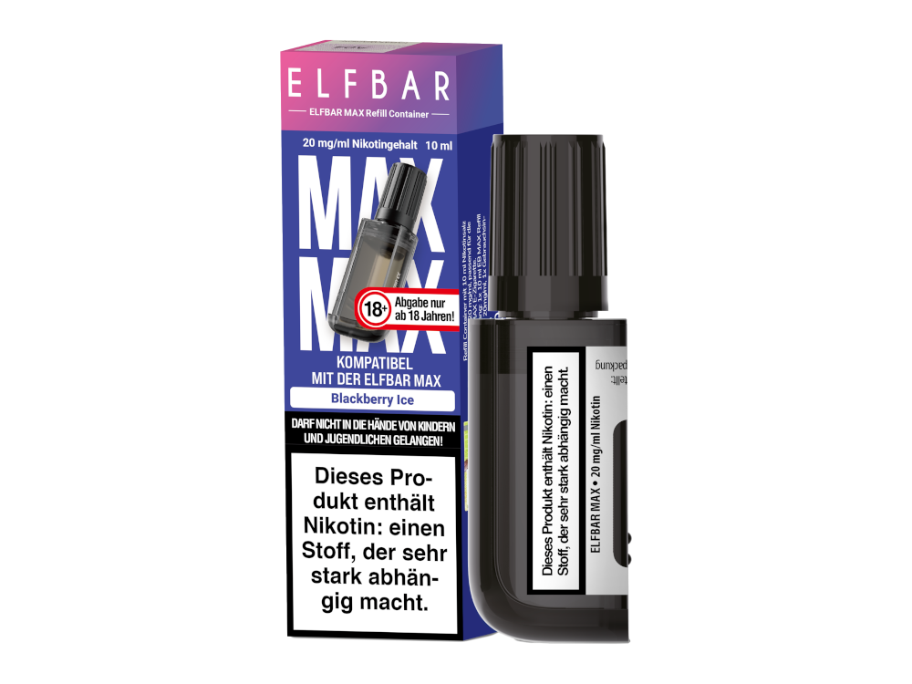 Elfbar - Max Refill Container - Prefilled - Blackberry Ice - 20 mg/ml