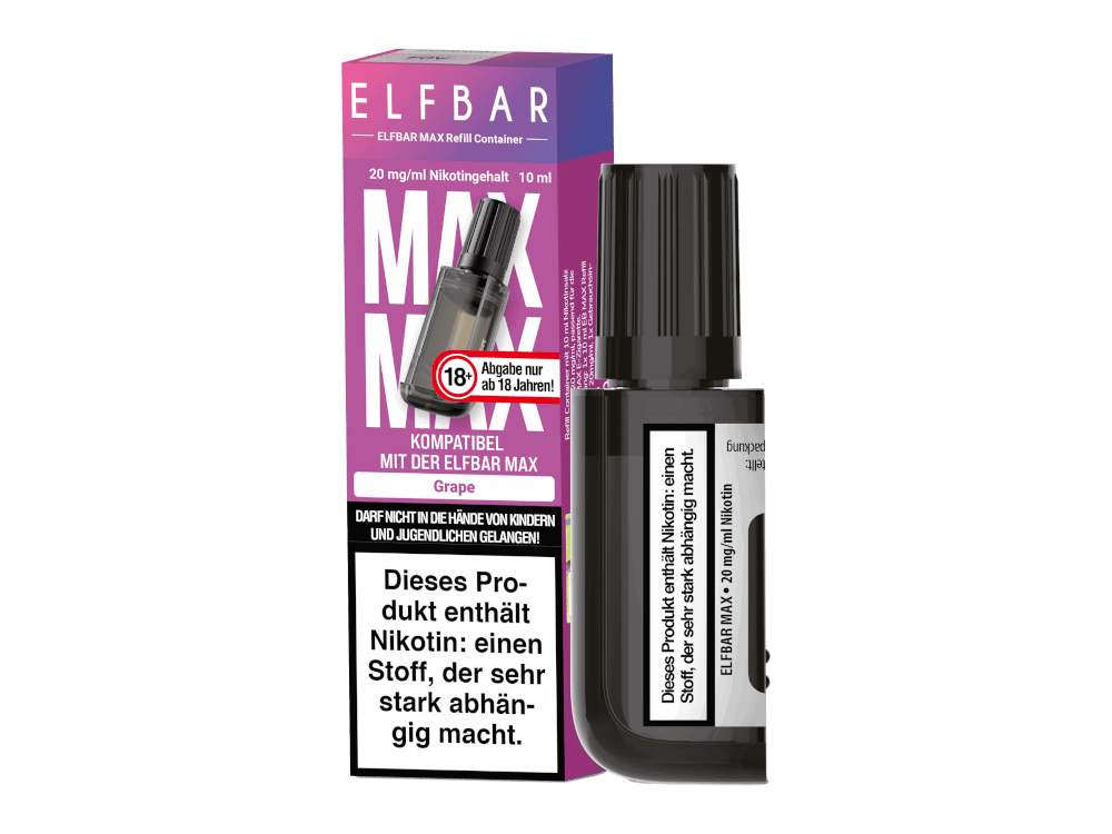 Elfbar - Max Refill Container - Prefilled - Grape - 20 mg/ml