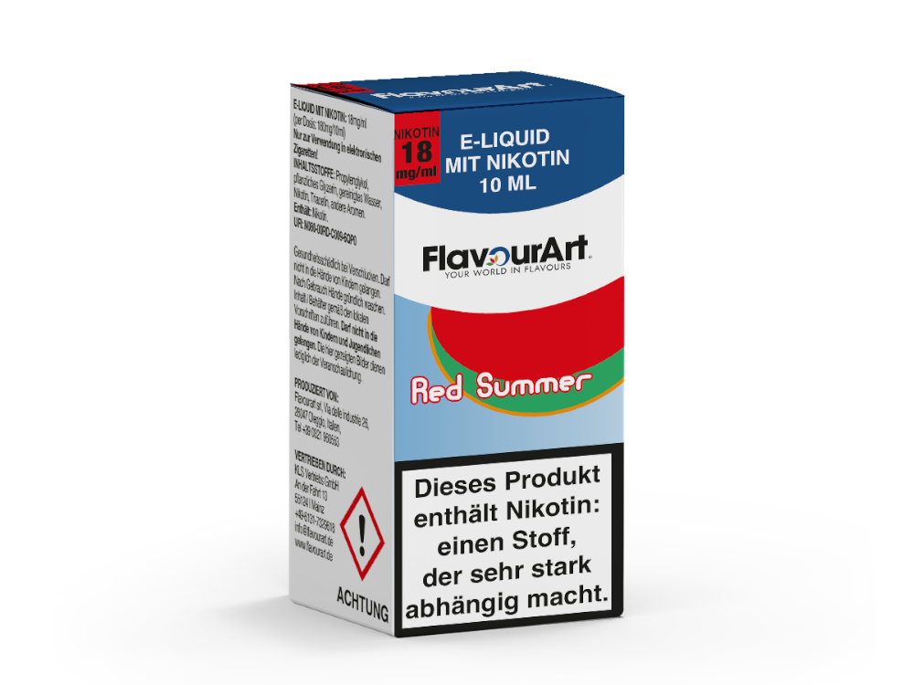 FlavourArt - E-Zigaretten Liquid - Red Summer - 18 mg/ml