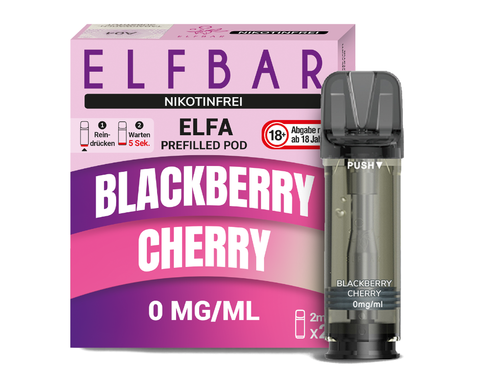 Elfbar - Elfa Pod Blackberry Cherry 0 mg/ml (2 Stück pro Packung)