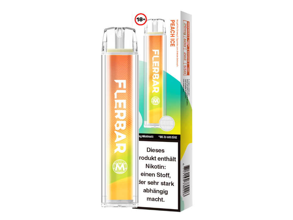 Flerbar - M Einweg E-Zigarette - Prefilled - Peach Ice - 20 mg/ml