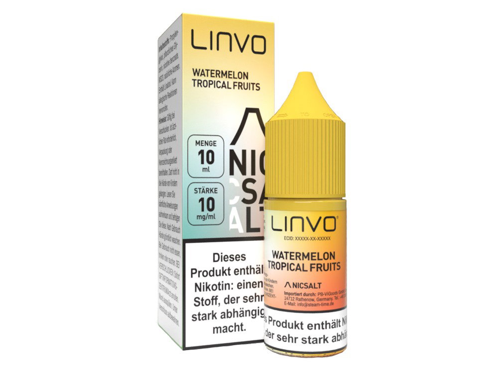 Linvo - Nikotinsalz Liquid - Watermelon Tropical Fruits - 10 mg/ml