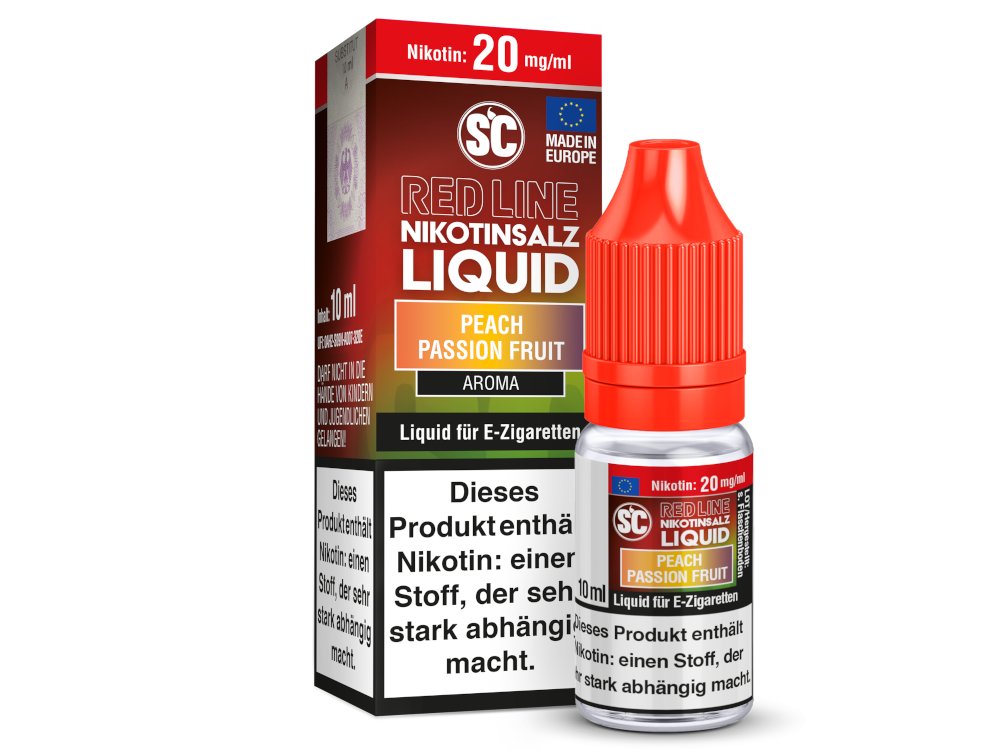 SC - Red Line - Peach Passion Fruit V2 - Nikotinsalz Liquid - 20 mg/ml