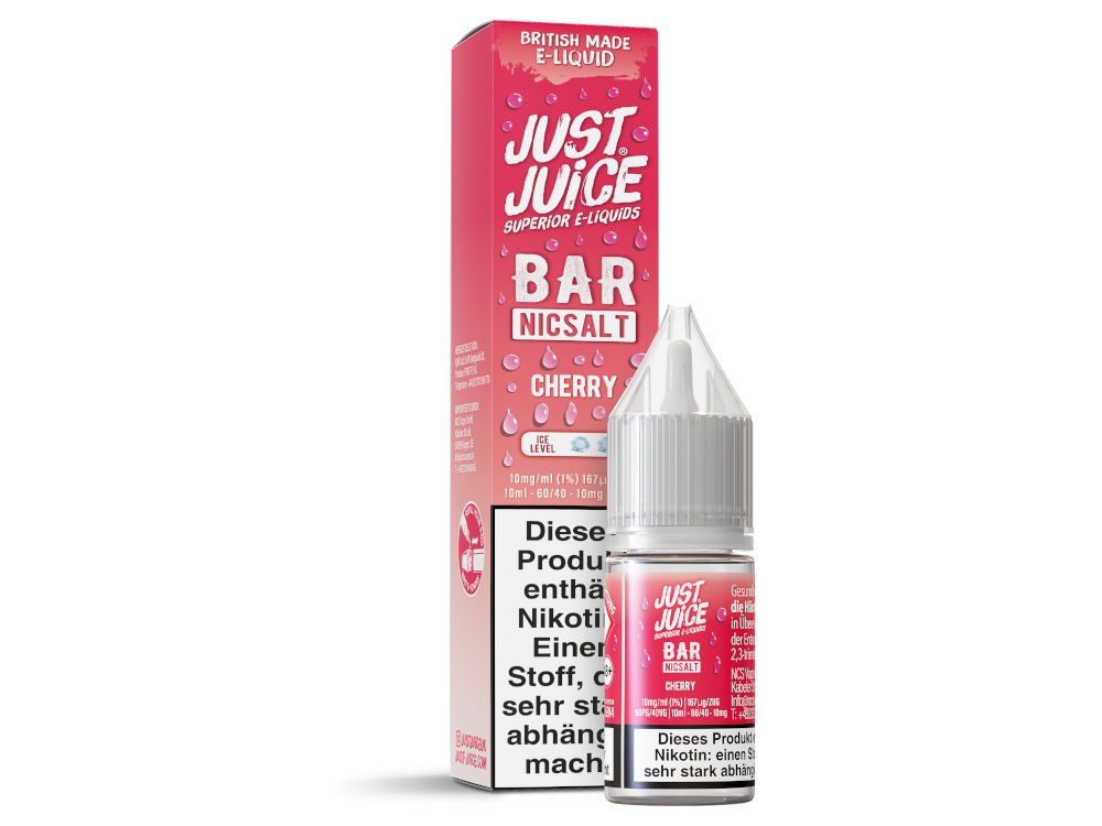 Just Juice - Bar - Nikotinsalz Liquid - Cherry - 10 mg/ml