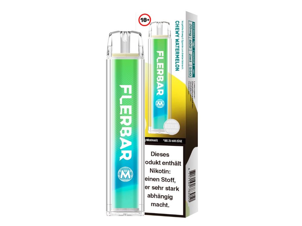 Flerbar - M Einweg E-Zigarette - Prefilled - Chewy Watermelon - 20 mg/ml