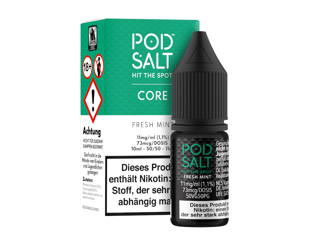 Pod Salt Core - Nikotinsalz Liquid - Fresh Mint - 11 mg/ml