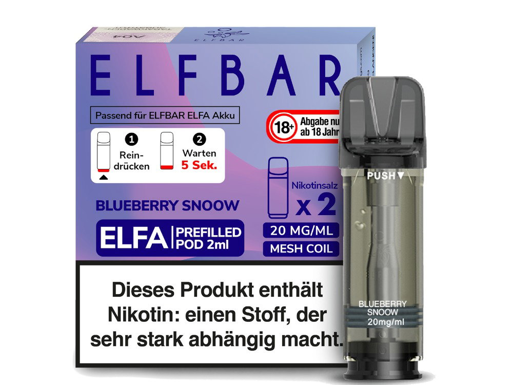 Elfbar Elfa Pod 20 mg/ml - Prefilled - Blueberry Snoow