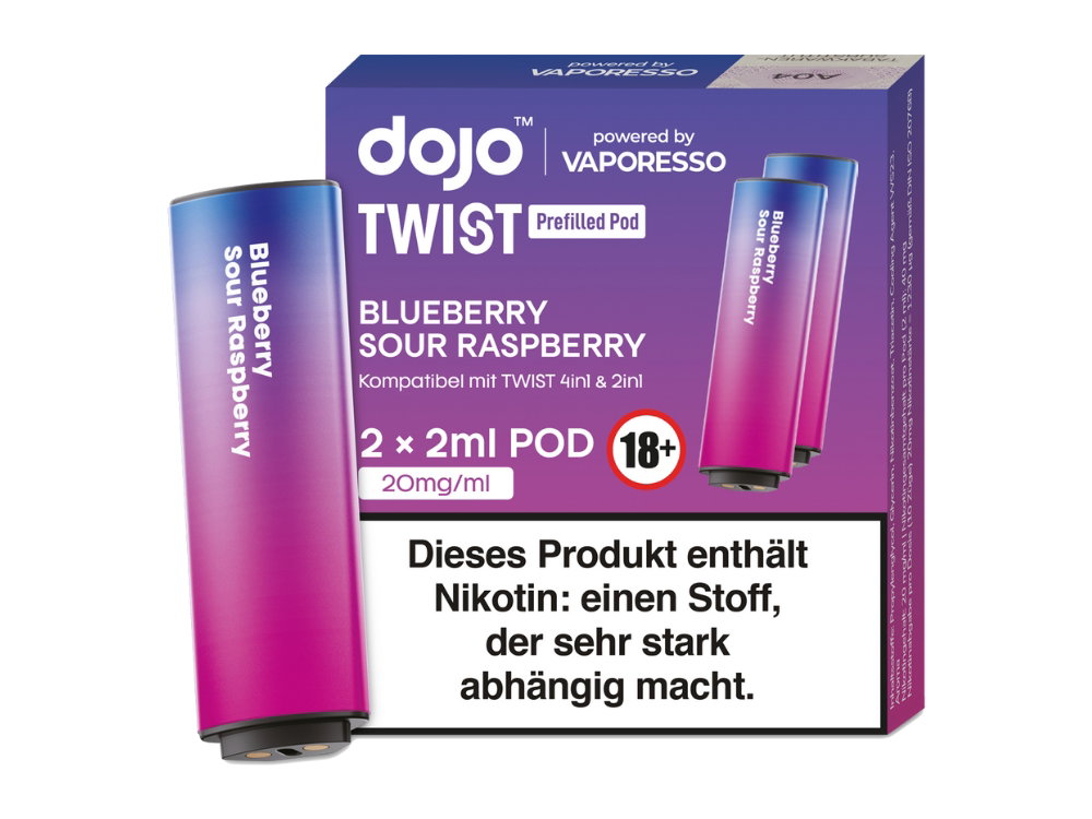 Vaporesso - Dojo - Twist Pod 20 mg/ml - Prefilled - Blueberry Sour Raspberry