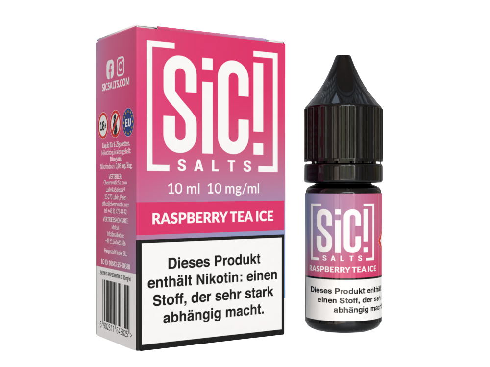 SiC! Salts - Raspberry Tea Ice - Nikotinsalz Liquid 10 mg/ml
