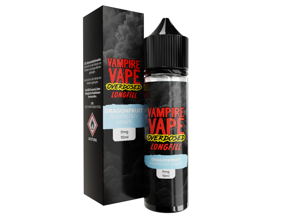 Vampire Vape - Overdosed - Aroma Dragonfruit Raspberry Grape 10 ml 10er Packung