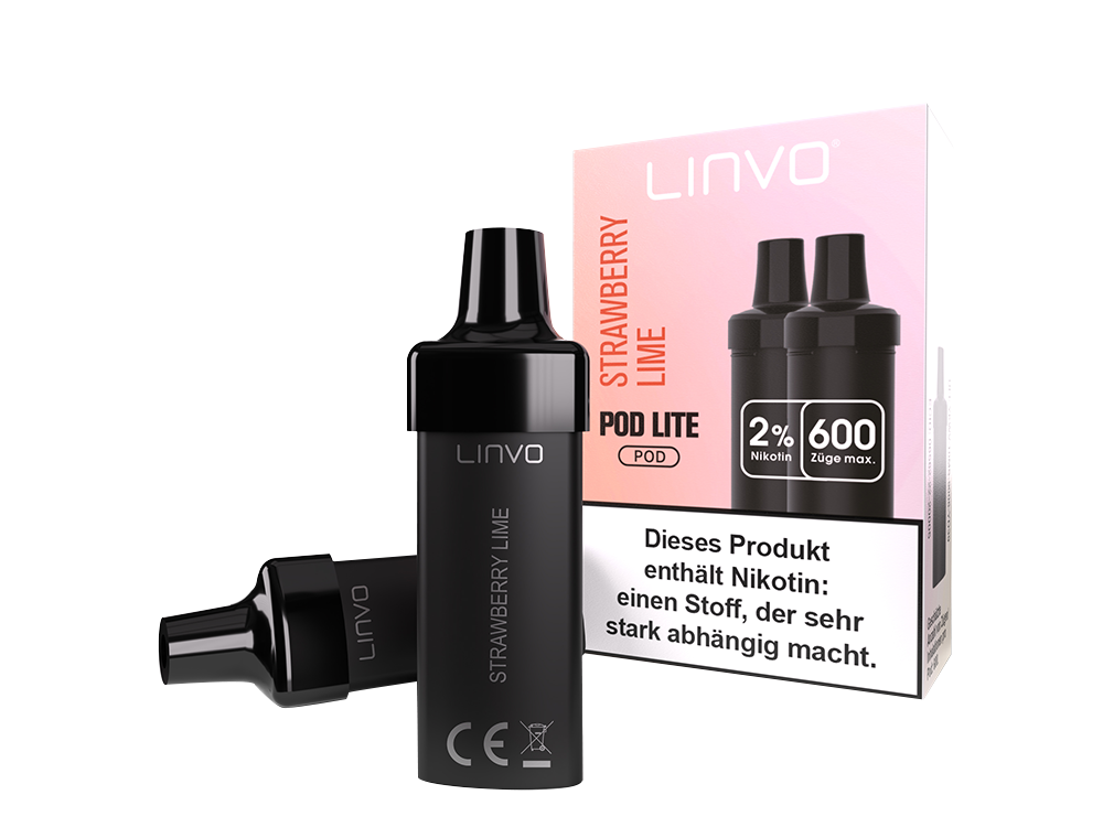 Linvo - Pod Lite Cartridge Strawberry Lime 20 mg/ml (2 Stück pro Packung) 10er Packung