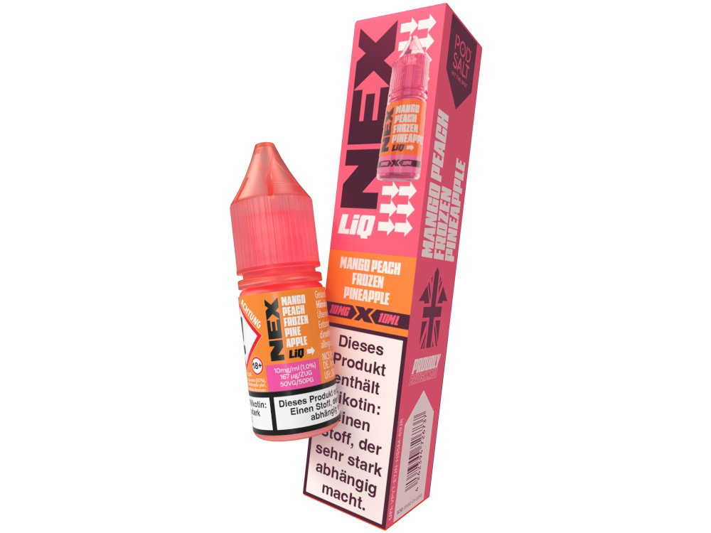 Pod Salt - NexLiq - Nikotinsalz Liquid - Mango Peach Frozen Pineapple - 10 mg/ml