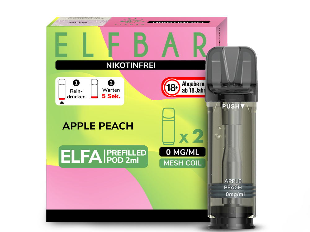 Elfbar Elfa Pods Apple Peach 0 mg/ml Elfbar Elfa Pods Apple Peach 0 mg/ml
