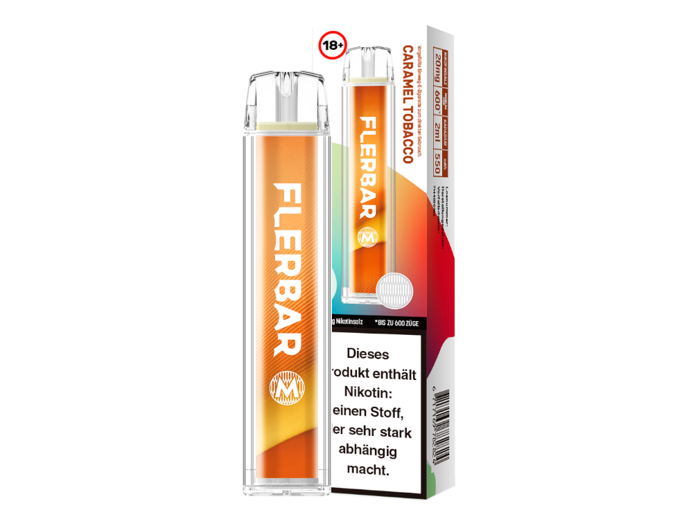 Flerbar - M Einweg E-Zigarette - Prefilled - Caramel Tobacco - 20 mg/ml