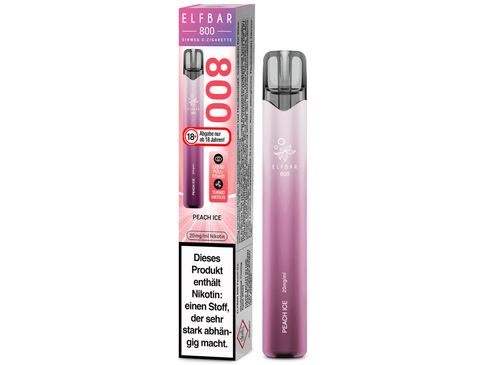 Elfbar 800 Einweg E-Zigarette - Prefilled - Peach Ice - 20 mg/ml