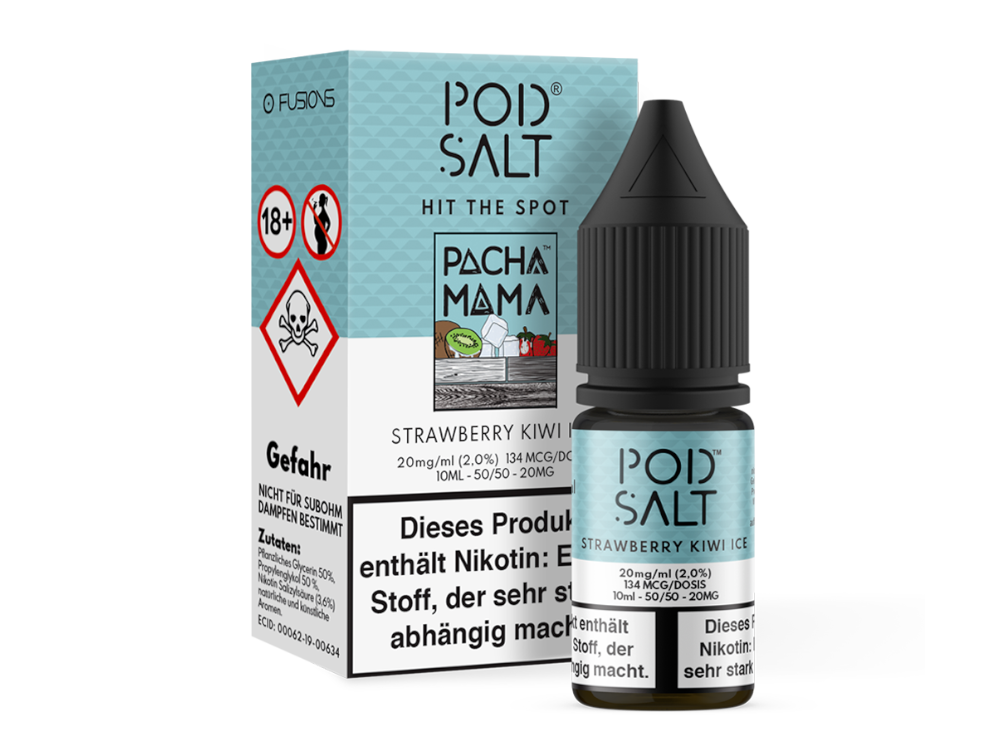 Pod Salt Fusion - Strawberry Kiwi Ice - Nikotinsalz Liquid - 20 mg/ml