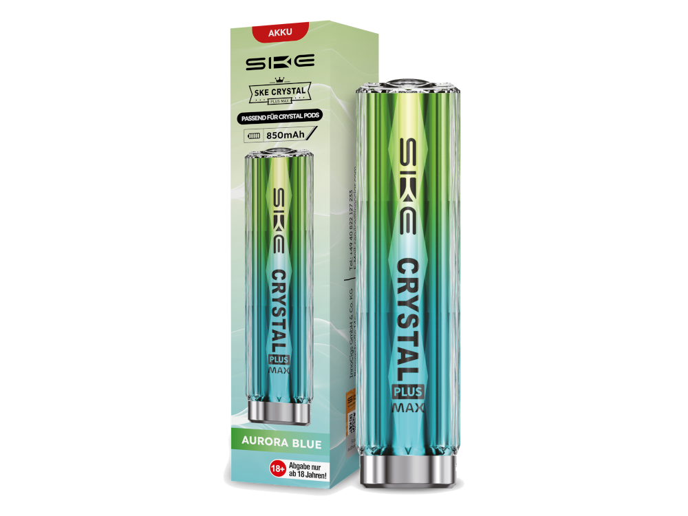SKE - Crystal Plus MAX Akku 850 mAh - aurora-blau