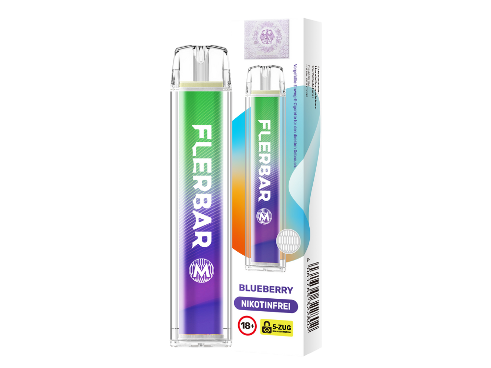 Flerbar - M Einweg E-Zigarette ohne Nikotin - Prefilled - Blueberry - 0 mg/ml