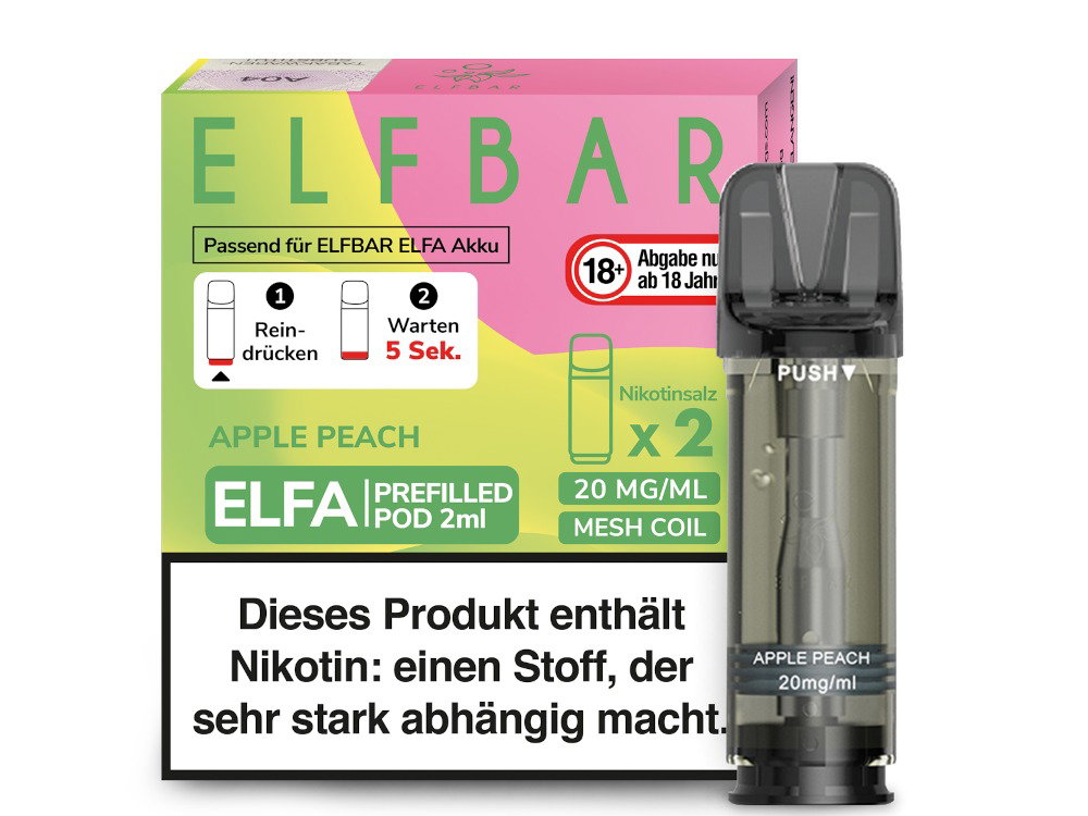 Elfbar Elfa Pod 20 mg/ml - Prefilled - Apple Peach