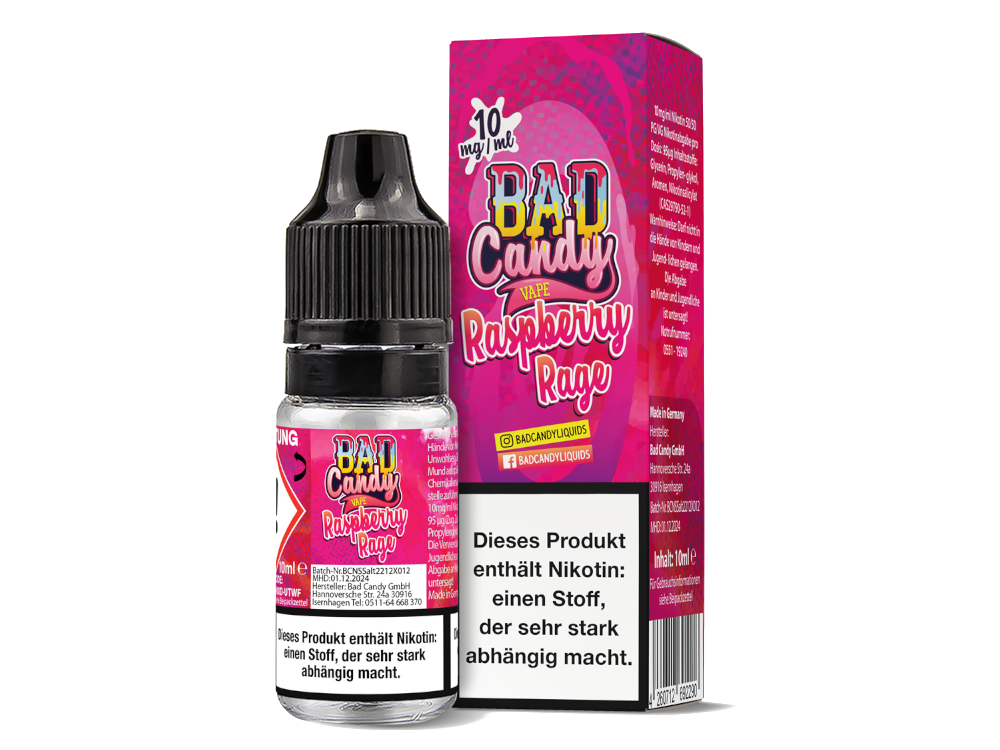 Bad Candy Liquids - Raspberry Rage - Nikotinsalz Liquid - 10 mg/ml
