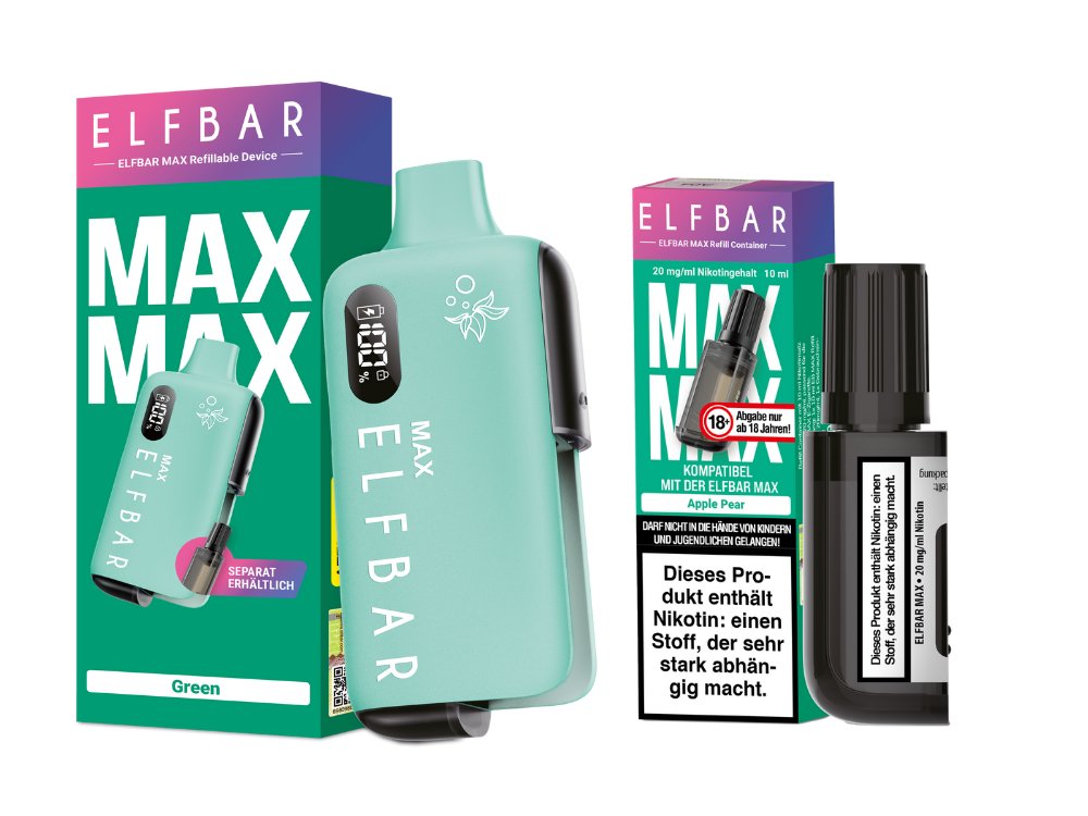 Elfbar Max Set inkl. Liquid Pod - Green - Apple Pear