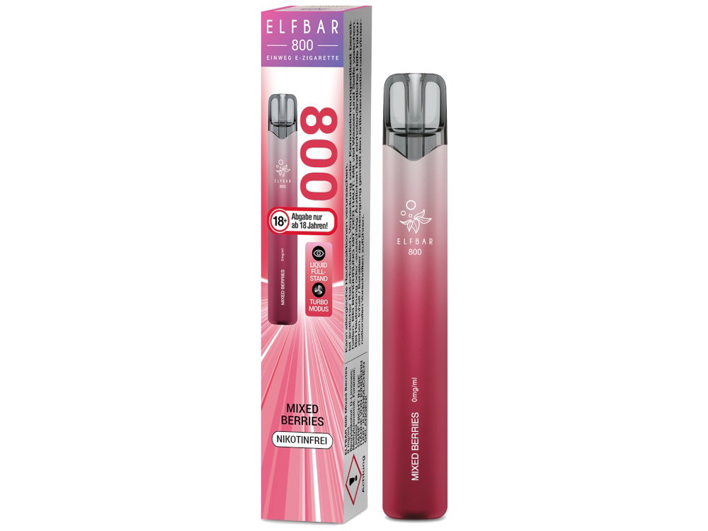 Elfbar 800 Einweg E-Zigarette - Prefilled - Mixed Berries - 0 mg/ml