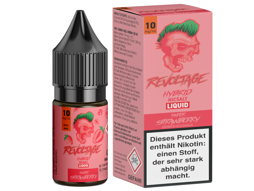 Revoltage - Tobacco Gold - Hybrid Nikotinsalz Liquid - Super Strawberry - 10 mg/ml