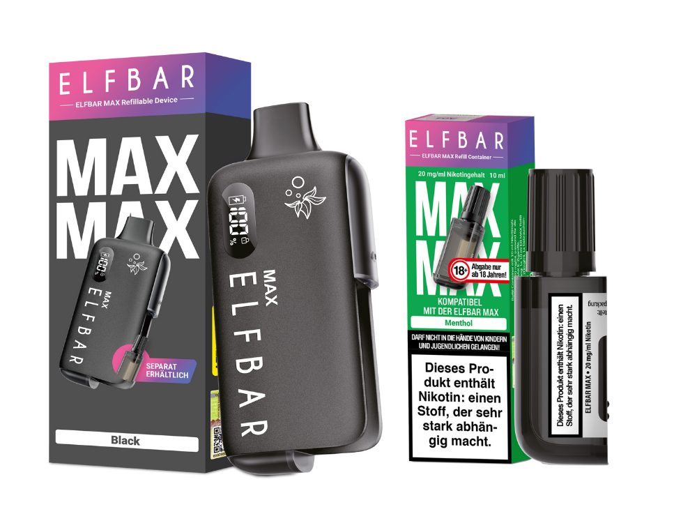 Elfbar Max Set inkl. Liquid Pod - black - Menthol