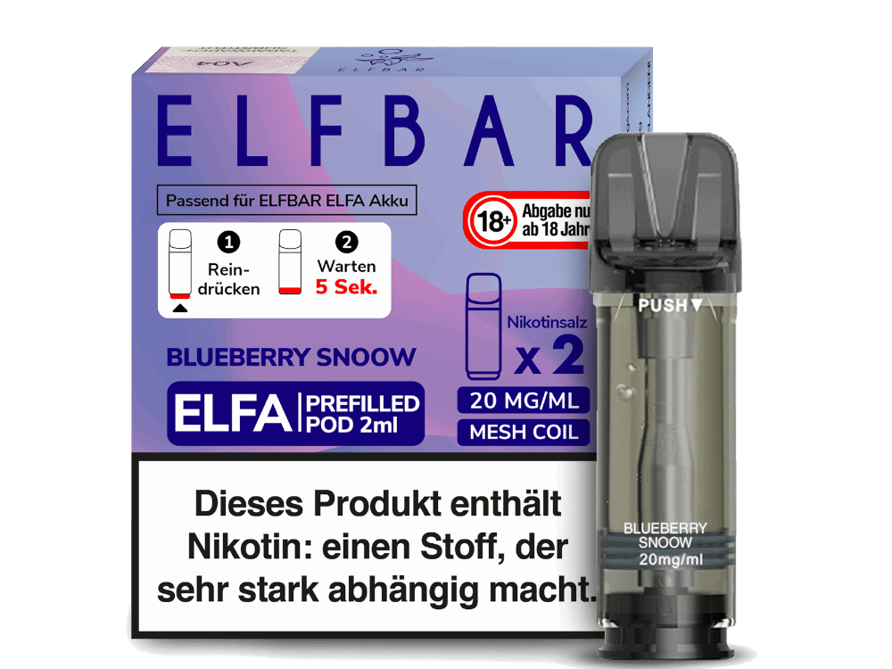 Elfbar Elfa Pod 20 mg/ml - Prefilled - Blueberry Snoow