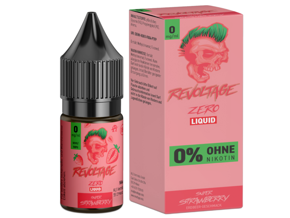 Revoltage - Tobacco Gold - Hybrid Nikotinsalz Liquid - Super Strawberry - 0 mg/ml