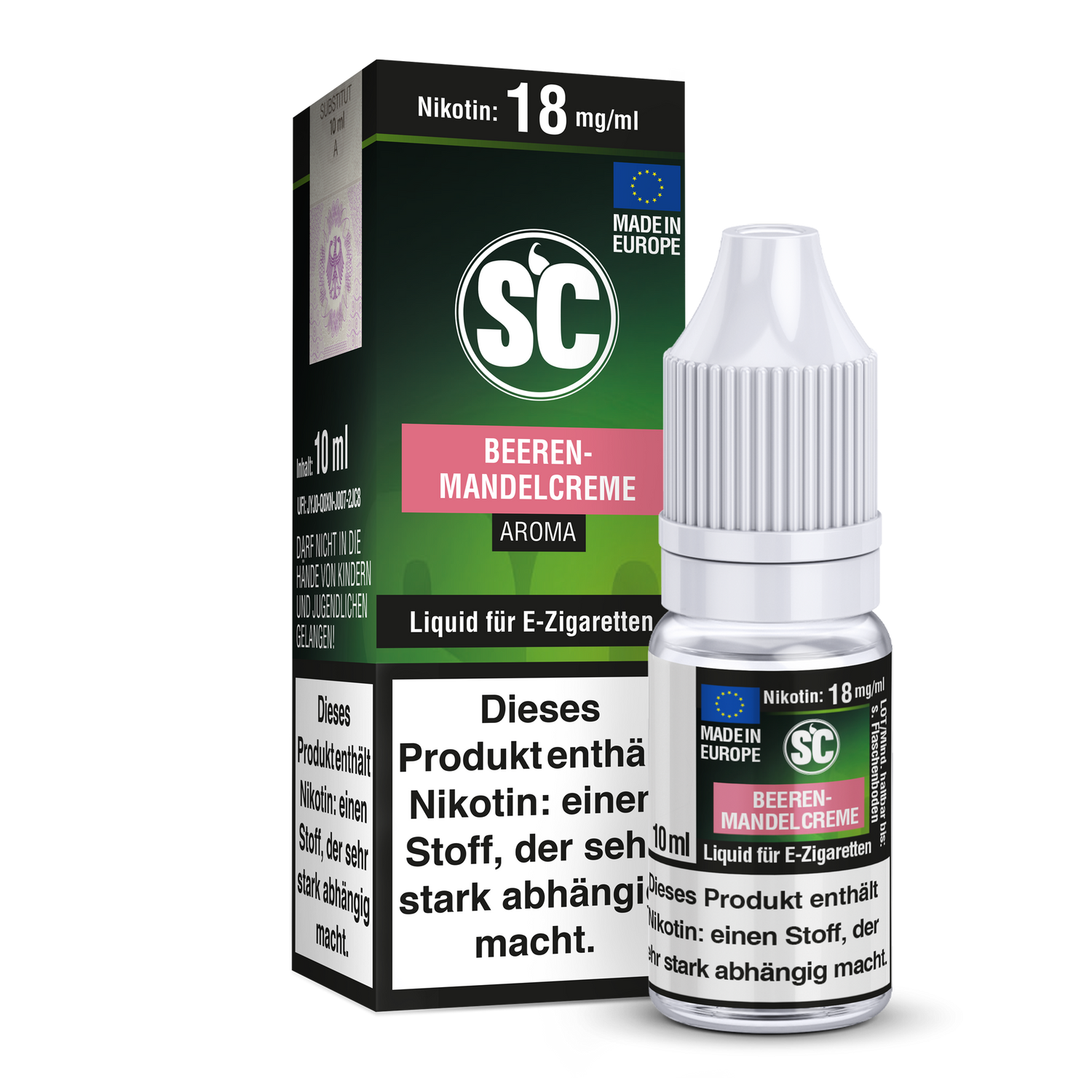 Beeren-Mandelcreme E-Zigaretten Liquid - 0 mg/ml