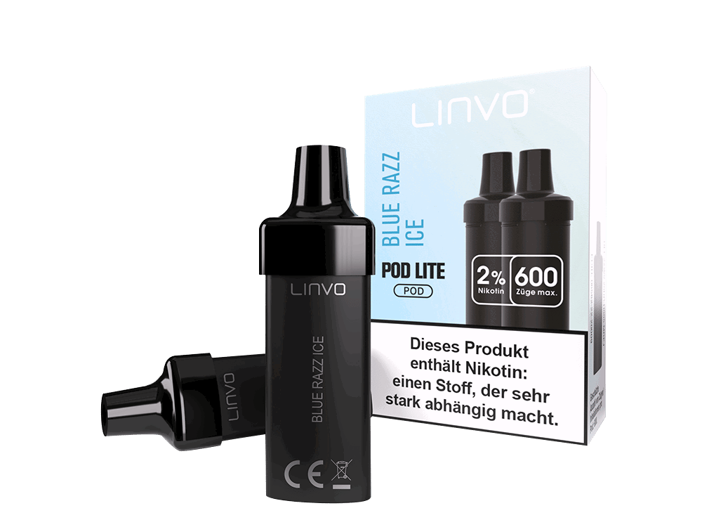 Linvo - Pod Lite Cartridge Blue Razz Ice 20 mg/ml (2 Stück pro Packung) 10er Packung
