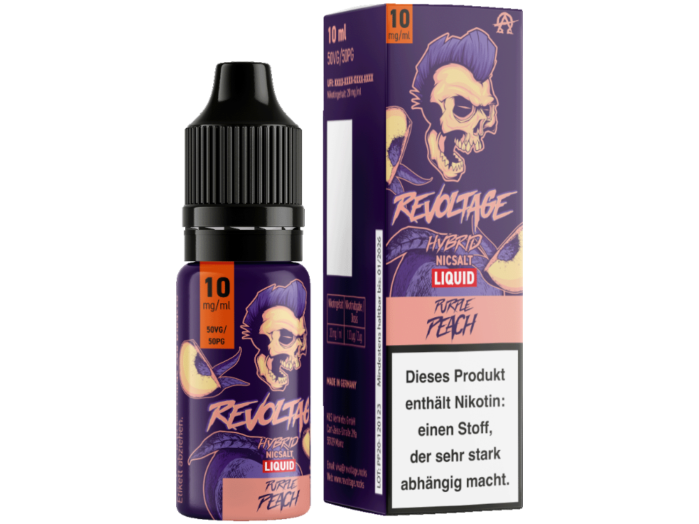 Revoltage - Tobacco Gold - Hybrid Nikotinsalz Liquid - Purple Peach - 10 mg/ml