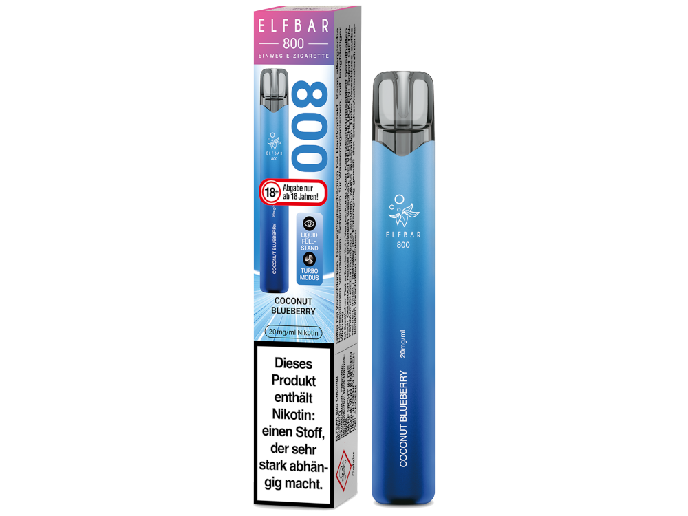 Elfbar 800 Einweg E-Zigarette - Prefilled - Coconut Blueberry - 20 mg/ml