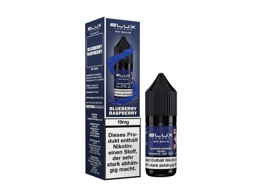 Elux - Nikotinsalz Liquid - Blueberry Raspberry - 10 mg/ml