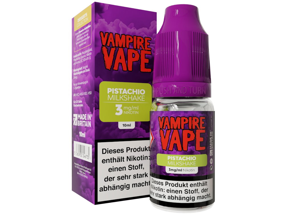 Vampire Vape - Dessert Collection - E-Zigaretten Liquid - Pistachio Milkshake - 3 mg/ml