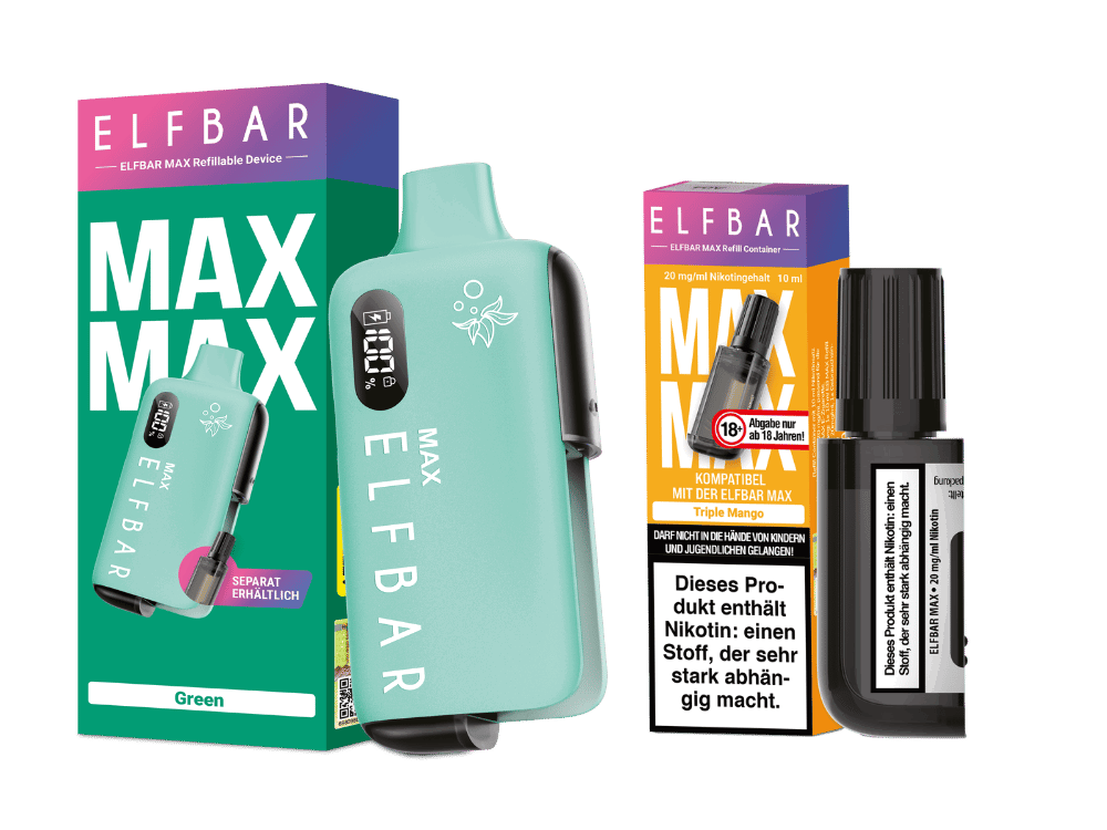 Elfbar Max Set inkl. Liquid Pod - Green - Triple Mango
