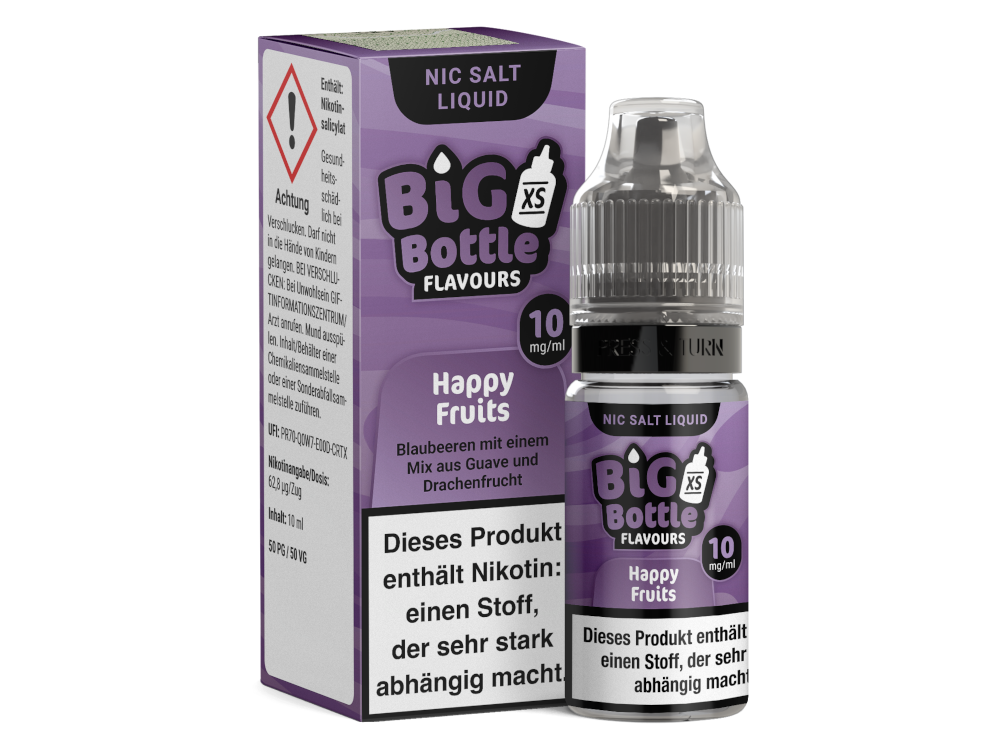 Big Bottle - Happy Fruits - Nikotinsalz Liquid - 10 mg/ml