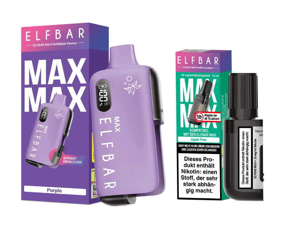 Elfbar Max Set inkl. Liquid Pod - Purple - Apple Pear