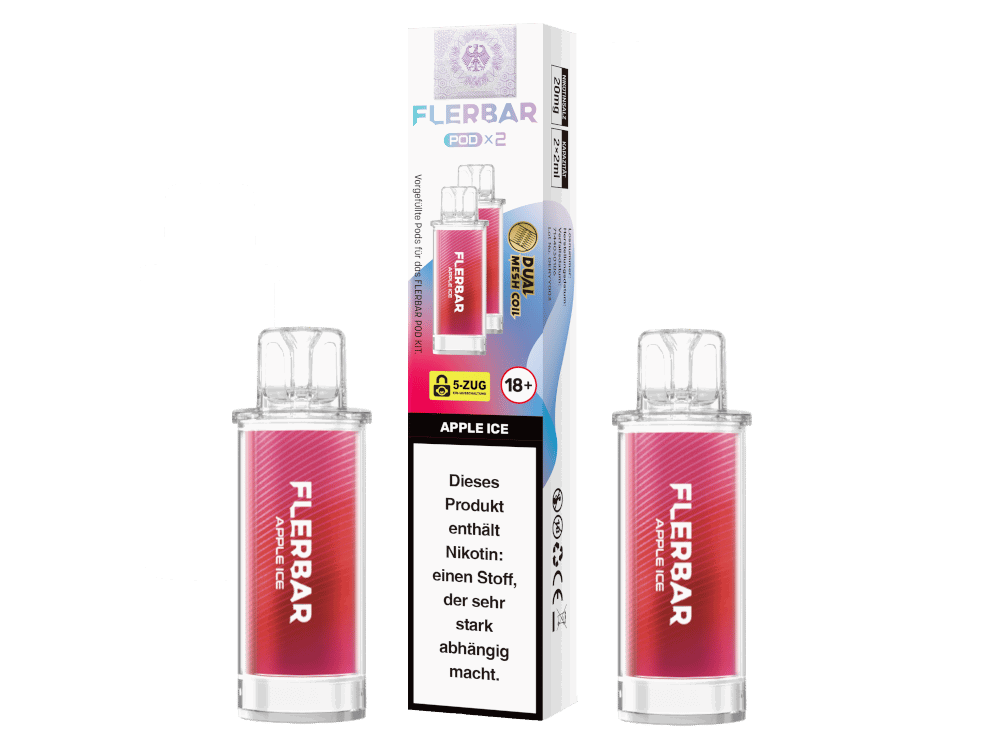 Flerbar - POD Apple Ice 20 mg/ml (2 Stück pro Packung) 10er Packung