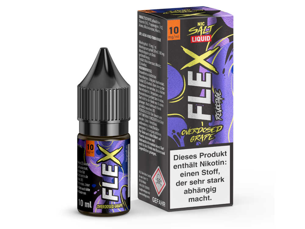 Revoltage - FLEX Nikotinsalz Liquid - Grape - 10 mg/ml