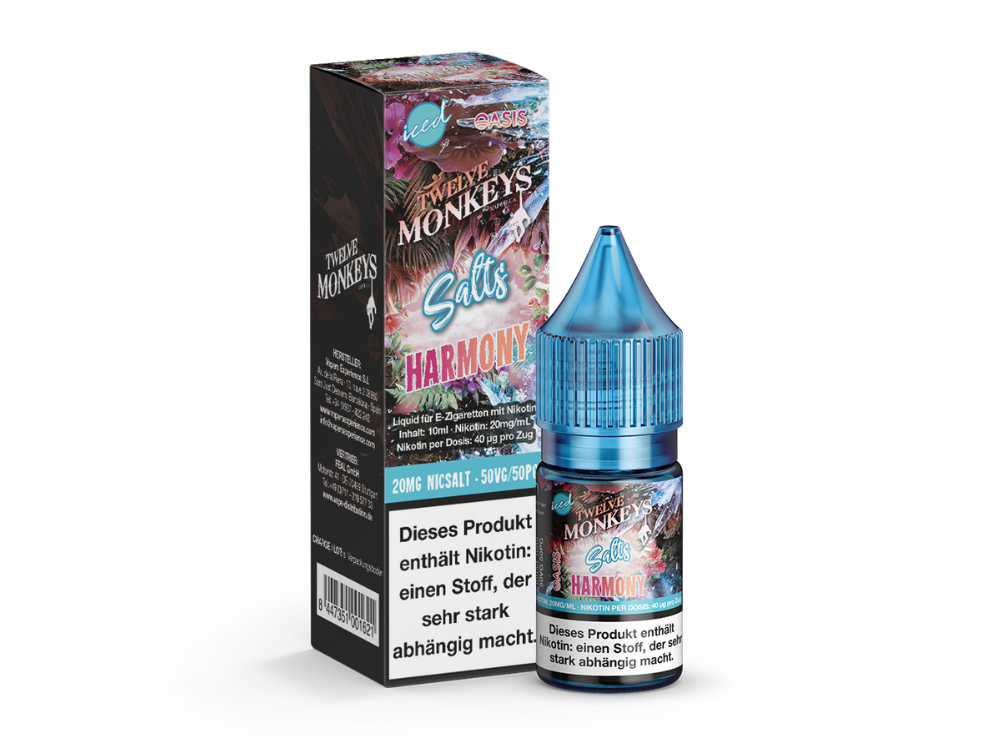 Twelve Monkeys - Iced - Nikotinsalz Liquid - Harmony - 20 mg/ml