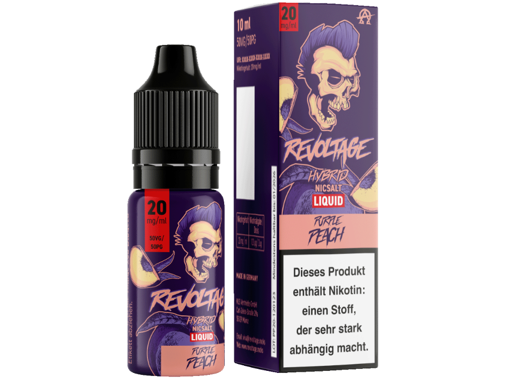 Revoltage - Tobacco Gold - Hybrid Nikotinsalz Liquid - Purple Peach - 20 mg/ml