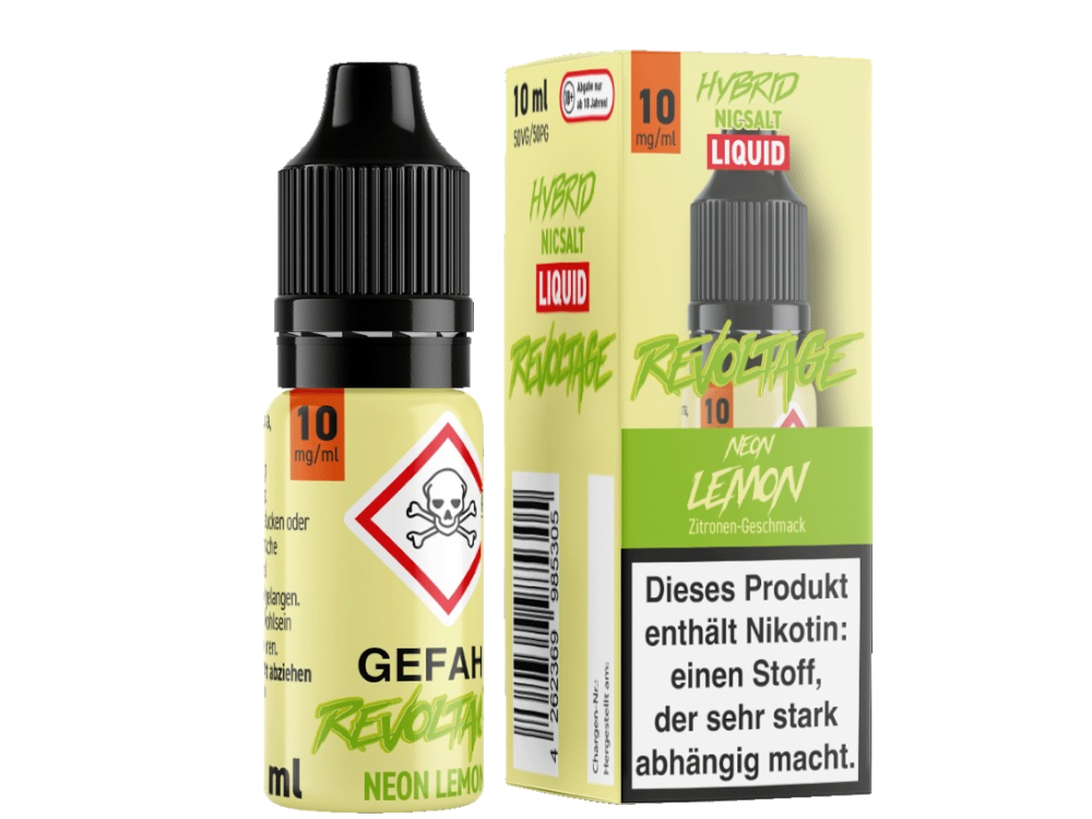 Revoltage - Tobacco Gold - Hybrid Nikotinsalz Liquid - Neon Lemon - 10 mg/ml